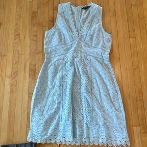 French Connection light blue eyelet dress 12